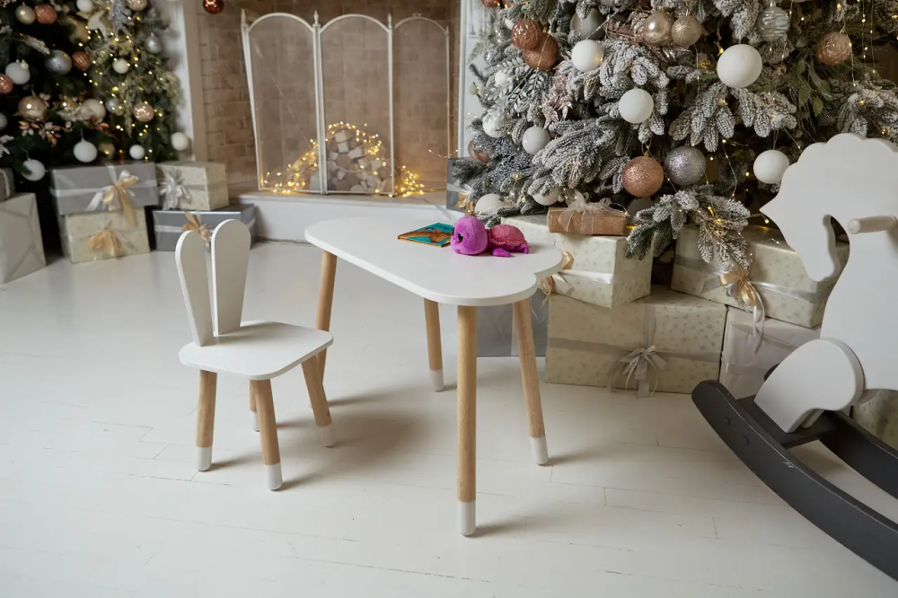 Дитячий столик Хмарка і стільчик Зайчик (Білий) Вінниця - фото 8