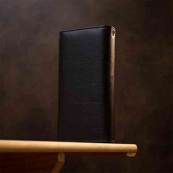 Практичний шкіряний гаманець-клатч ST Leather 19371 Чорний Київ