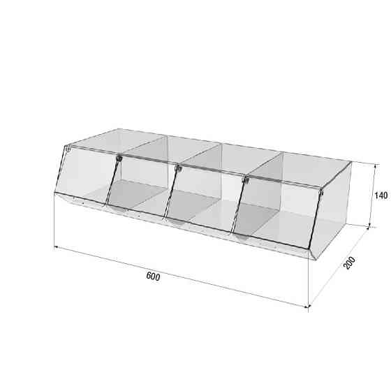 Диспенсер EKOSTAR для мармеладов, снеков, орехов 4 ячейки Киев
