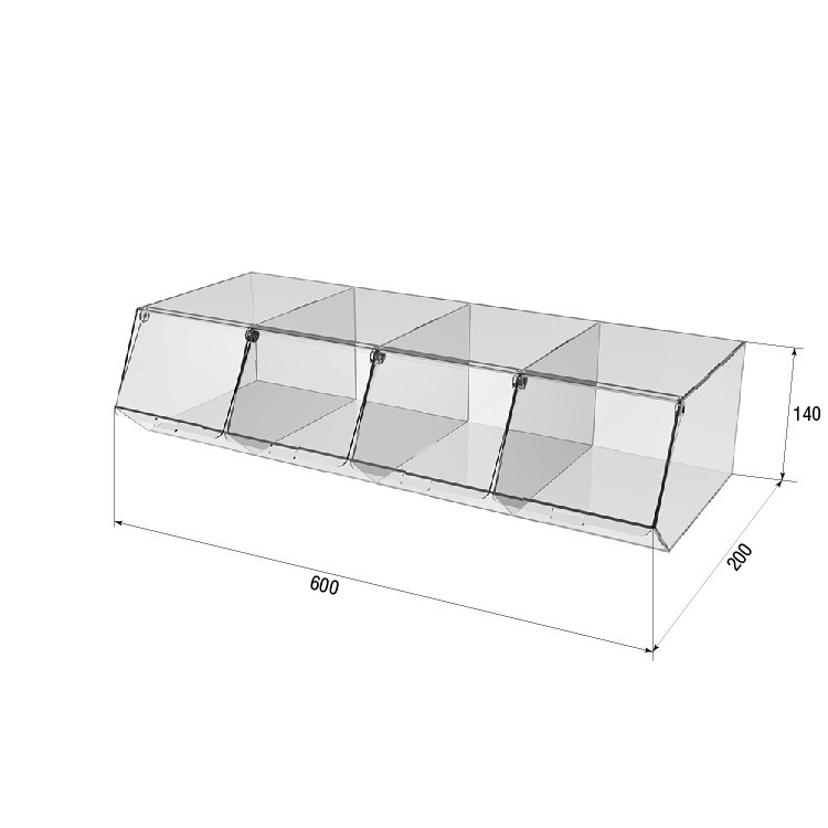 Диспенсер EKOSTAR для мармеладов, снеков, орехов 4 ячейки Киев - изображение 4
