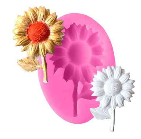 Молд силиконовый Подсолнух 80 на 55 мм розовый Киев