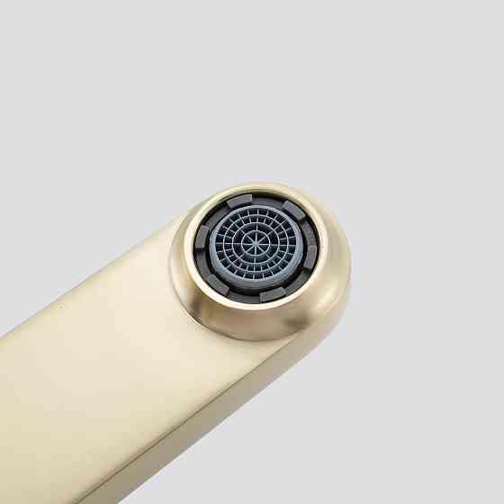Смеситель для умывальника высокий GAPPO G1010-23 золото сатин Киев