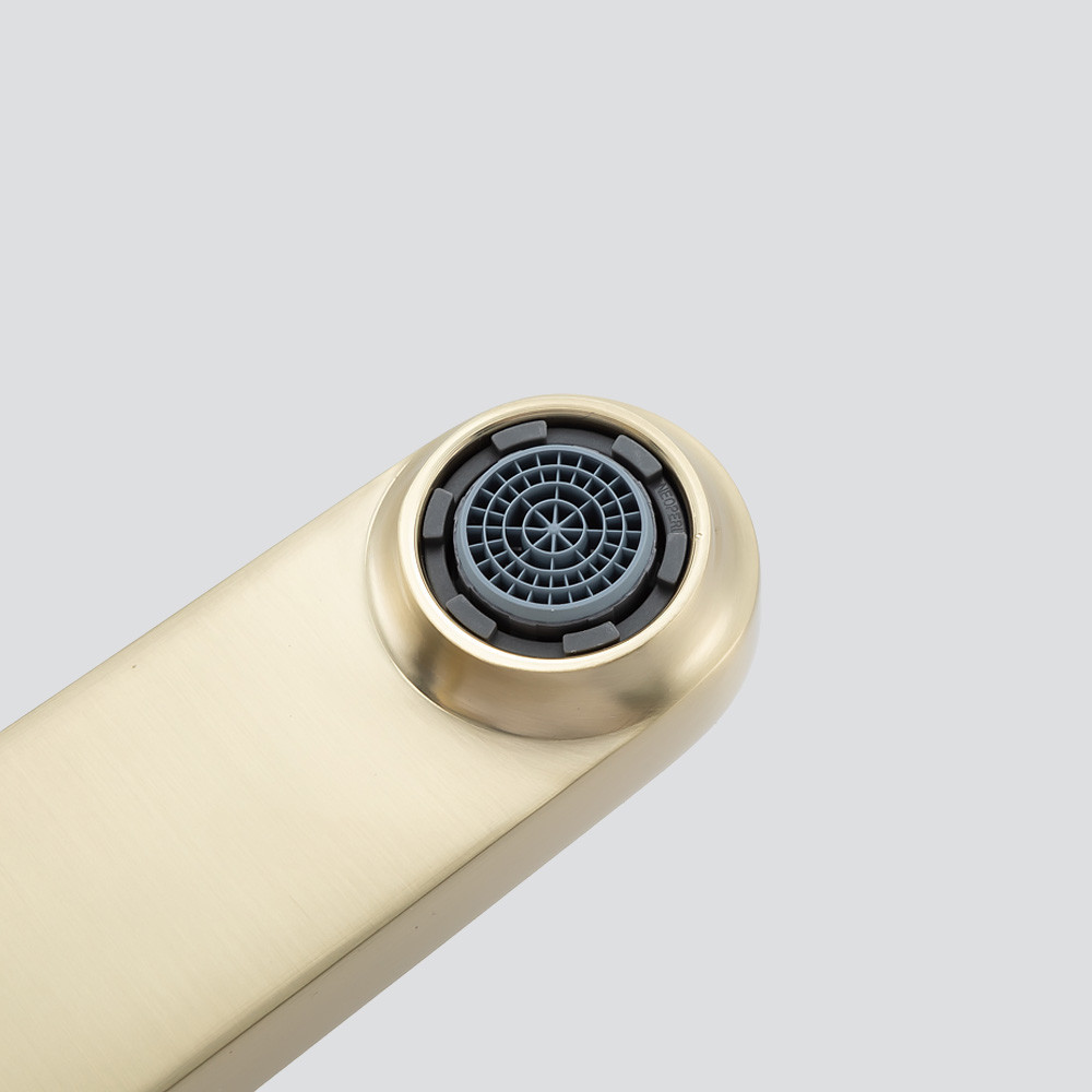 Смеситель для умывальника высокий GAPPO G1010-23 золото сатин Киев - изображение 5