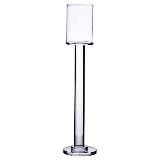 Підсвічник скляний на ніжці 8×36 см підсвічник келих декоративний прозорий HP-4-44M Київ