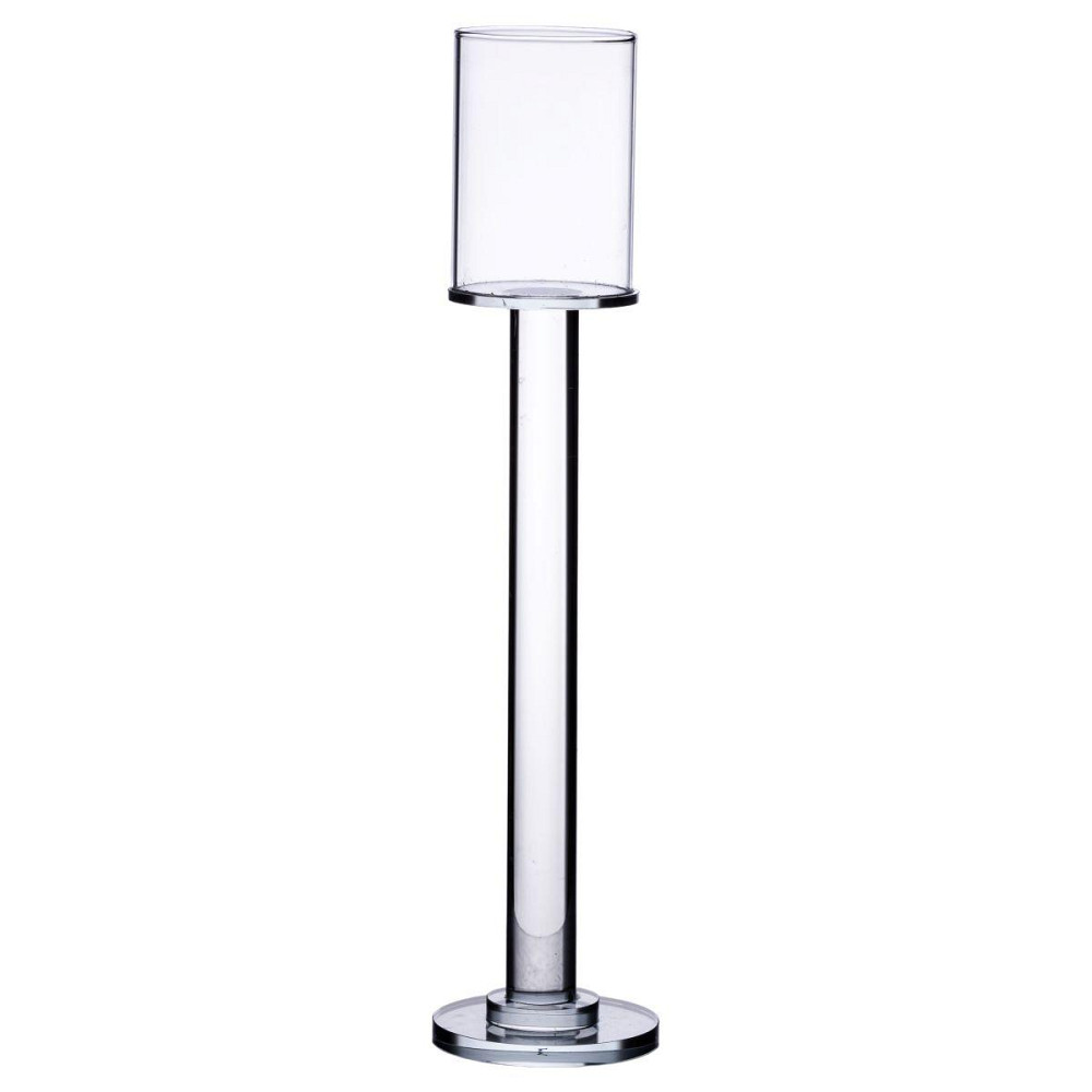 Підсвічник скляний на ніжці 8×36 см підсвічник келих декоративний прозорий HP-4-44M Київ - фото 1