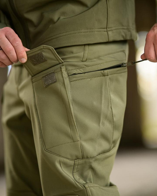 Демисезонный тактический костюм софшел TIGER олива ПП8241 Одесса - изображение 9