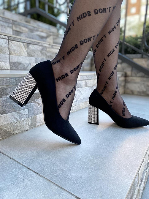 Meideli Туфлі жіночі MEIDELI чорні еко-замша каблук 8 см 38р. (4111) Коломыя - изображение 3