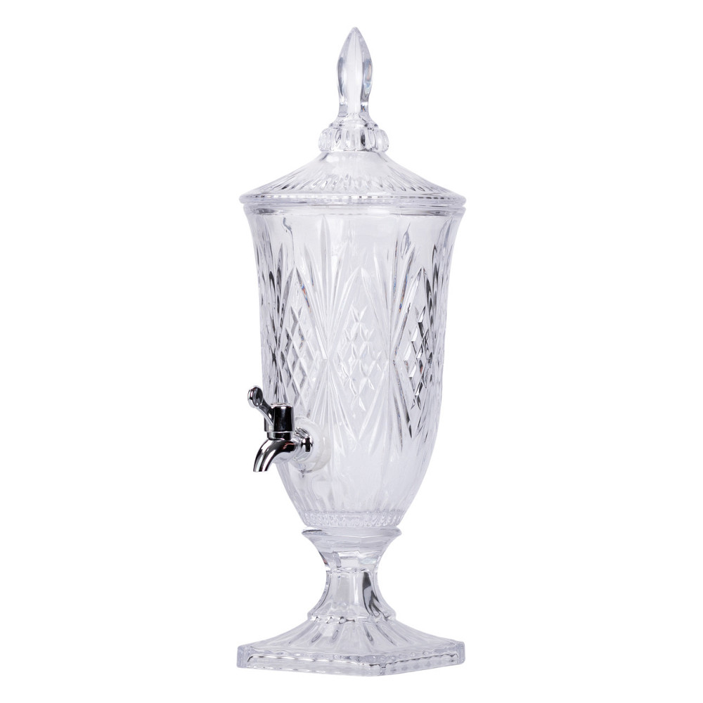 Yiwu Лимонадниця з краном на ніжці скляна для напоїв 2 л 46 см HP-19-15 Коломия - фото 3