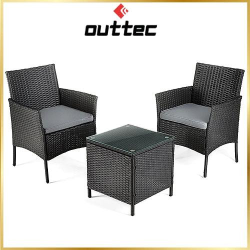 Набір меблів з ротанга LUXURY для саду, балкона, тераси та дачі, зручний комплект: стіл і два крісла Київ - фото 1