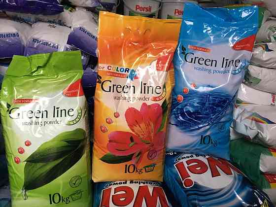 Пральний порошок🌿 Green Line порошок 10 кг 🧺 Gentle | Color | Strong 💧 Фосфат-Free ✅ Супер економія Киев