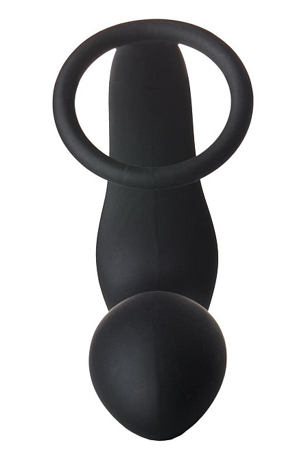 Анальная пробка с эррекционным кольцом FANTASSTIC VIBRATING ANAL PLUG WITH COCKRING BLACK Sex Aura Киев - изображение 3