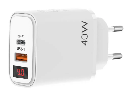 СЗУ Сетевое зарядное устройство PD PKG050 40W QC3.0 LED Днепр