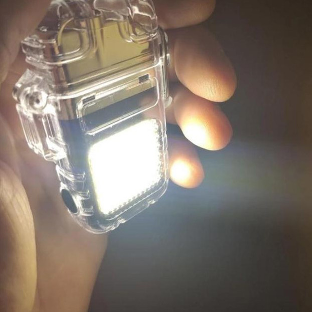 Зажигалка спиральная водонепроницаемая электронная с LED фонариком и зарядкой от USB CW-33 Львов - изображение 5