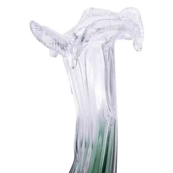 Yiwu Декоративна скляна ваза для квітів 29 см фігурна Зелена HP-9-1 Коломия