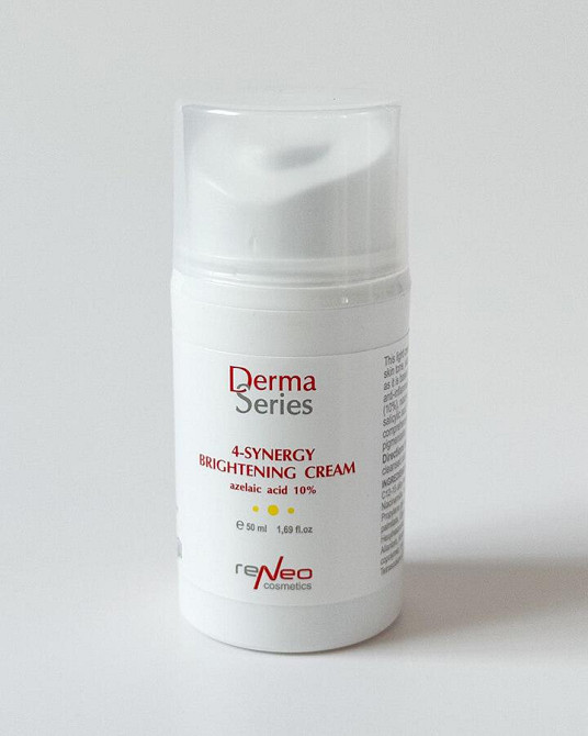 Осветляющий легкий крем с азелаиновой кислотой 4-SYNERGY BRIGHTENING CREAM DERMA SERIES 50 мл Днепр - изображение 1