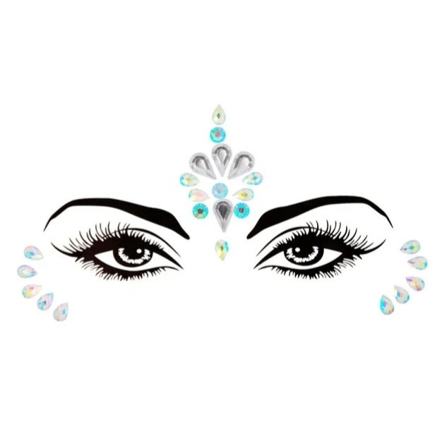 Стрази для обличчя для вечірок та виступів one size різнобарвний Київ - фото 1