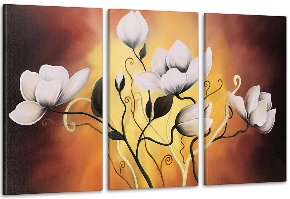 Модульна картина Абстракція Магнолія (53x100sм) art-234_3А 70x130 см Київ - фото 1