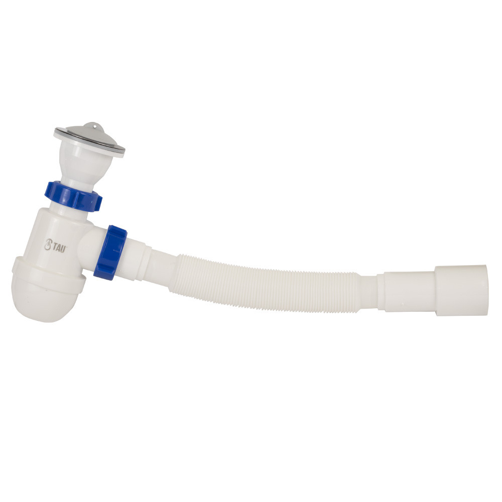 TAU Сифон для раковины с выпуском из нерж. стали и гибким отводом 1½"×Ø40/50мм TAU (9841752) Київ - фото 9