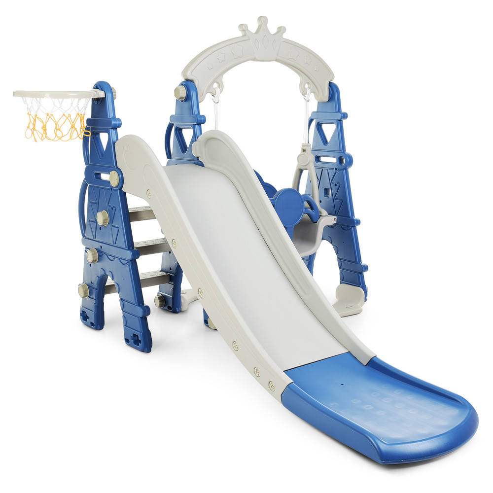 Детский игровой комплекс Bambi 3в1 горка качеля баскетбол (CASTLE-4) для детей Киев - изображение 5