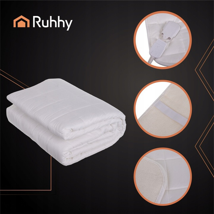 Електричне простирадло 190x80 см з підігрівом 9 рівнів нагріву Ruhhy (26222) Нововолинськ - фото 2