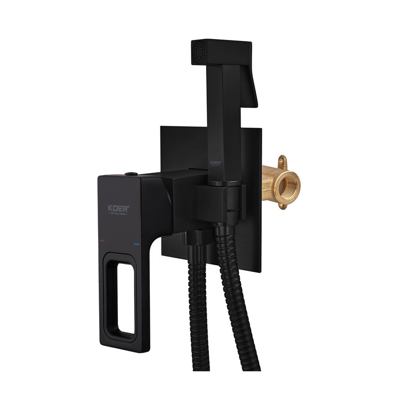 Черный смеситель для гигиенического душа Koer KB-23009-05 (KR3511) Харьков - изображение 5