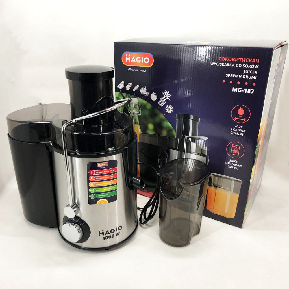 Подрібнювач для яблук Соковижималка низькошвидкісна, Соковижималка для цілих фруктів і овочів ER-20 Львів - фото 1