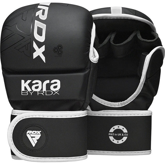 Перчатки для ММА (Греплинговые перчатки) RDX F6 KARA Matte White Plus S/M (капа в комплекте) Киев - изображение 2
