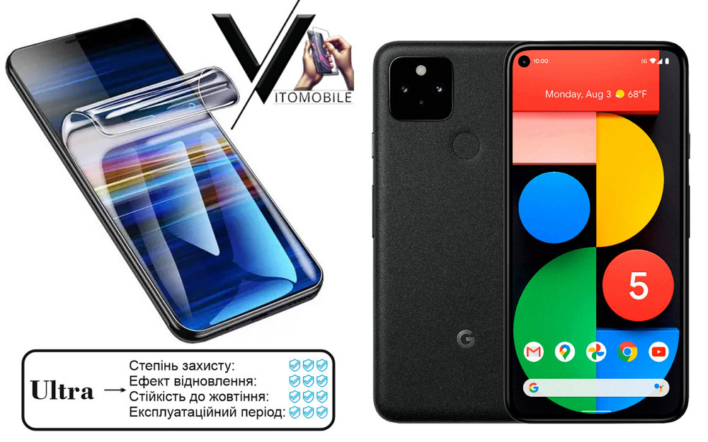 Поліуретанова плівка Ultra для Google Pixel 5a – мінімальна товщина, максимальний захист! Київ - фото 1