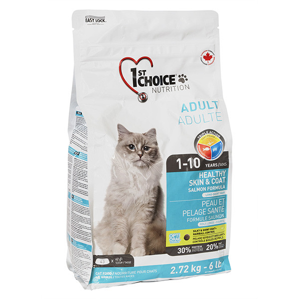 1st Choice Adult Healthy Skin&Coat ФЕСТ ЧОЙС ХЕЛЗИ ЛОСОСЬ сухой суперпремиум корм для котов Киев - изображение 1