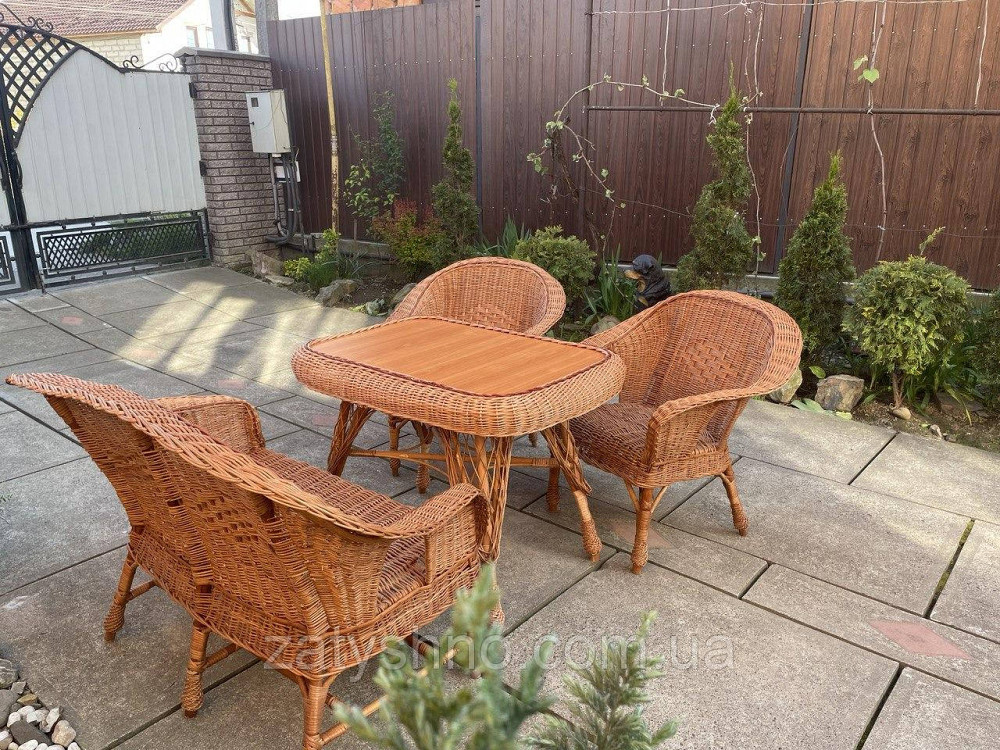 Плетені меблі з лози з диваном Київ - фото 5