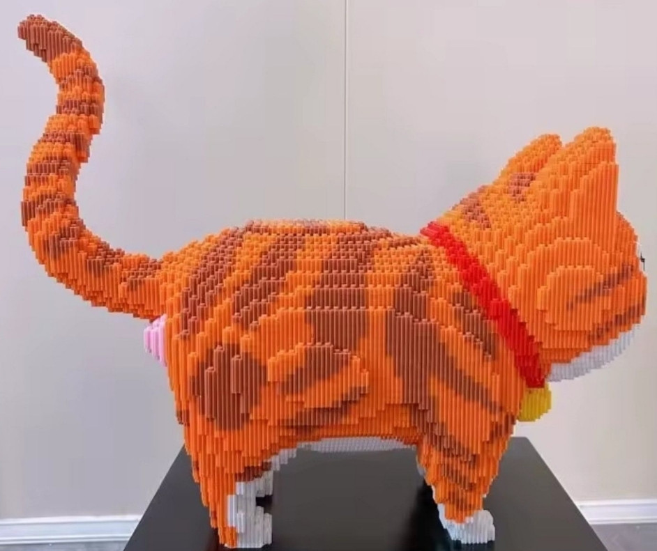 Дитячий конструктор Оранжевий КОТ 9890 блоків котик. Харків - фото 3