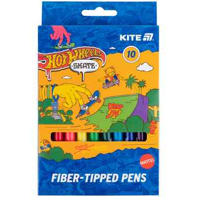 Фломастеры Kite Hot Wheels 10 цветов (HW25-455) Винница