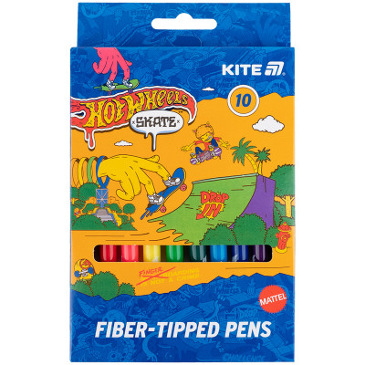 Фломастеры Kite Hot Wheels 10 цветов (HW25-455) Винница - изображение 1