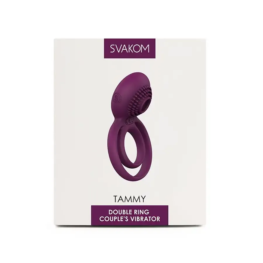 Подвійне ерекційне кільце з вібрацією Svakom Tammy Violet Львів - фото 7
