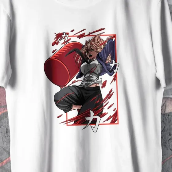 Футболка для подростка мальчика с принтом Человек Бензопила Power 2 WE Размер 160 Anime10480 Днепр