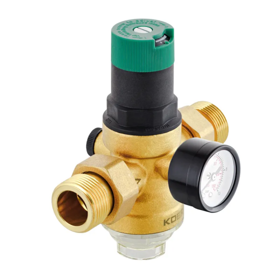 Редуктор тиску з фільтром тонким очищенням та манометром Koer KR.1243 - 1/2" ЗР (KR3190) Київ