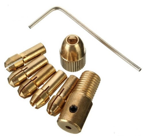 Цанговий патрон + 5 цанг 0,5-3 мм/вал 2.3 мм цанга електродриль мінідриль Dremel Полтава - фото 1