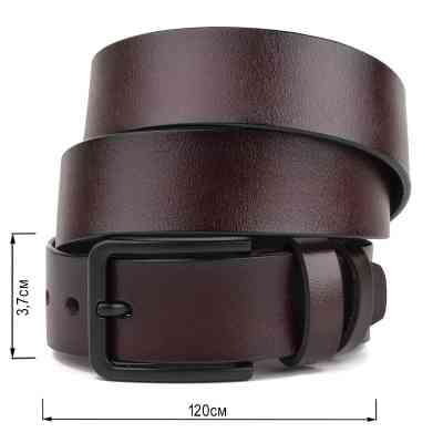 Ремень Vintage Мужской кожаный Коричневый (20221) Винница