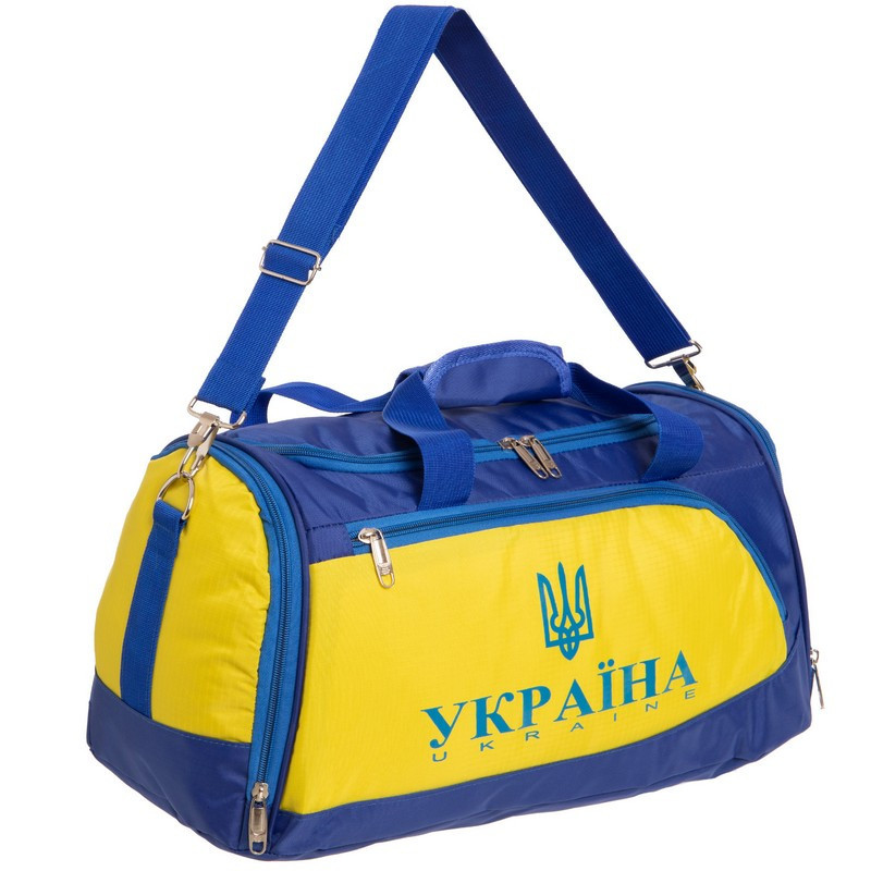 Сумка для спортзала Украина SP-Sport GA-5632-U синий-желтый Вишнёвое - изображение 4