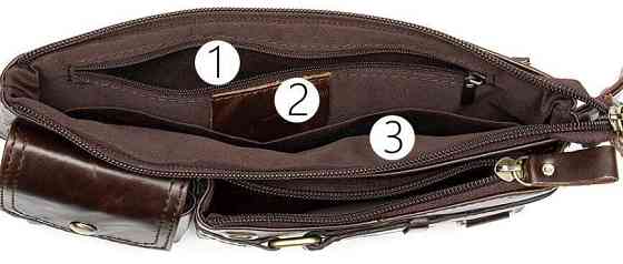 Поясная cумка мужская Vintage 14897 Коричневая Киев