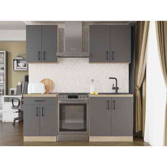 Кухня модульна Еверест Оптіма набір №2 Графіт 2 м (без стільниці) (DTM-5698) Львів