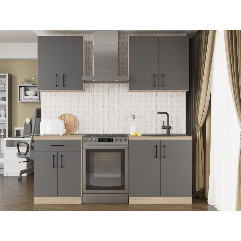 Кухня модульна Эверест Оптима набор №2 Графит 2 м (без столешницы) (DTM-5698) Львов - изображение 1