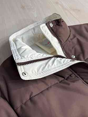 Куртка женская Runfesine 88216 короткая с молочным воротником-стойкой коричневая, коричневый, L Киев