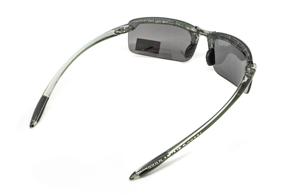 Окуляри захисні Global Vision Wheelin Crystal Gray (flash mirror), дзеркальні сірі лінзи в сірій напівпрозорій оправі Запоріжжя - фото 6