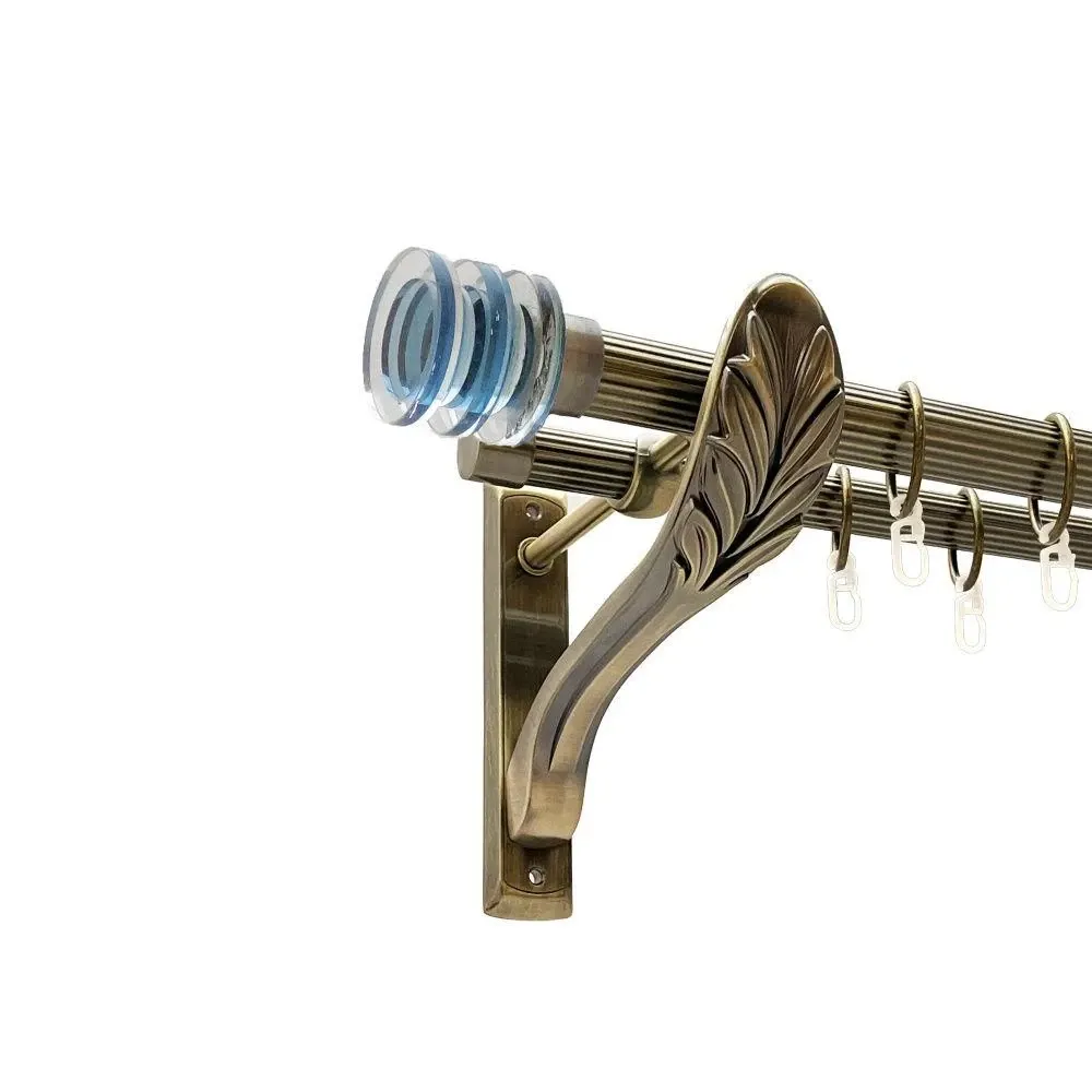 Карниз Orvit Акварія металевий дворядний ретро рифлена труба кільце металеве Антик 25\19 мм 240 см Львов - изображение 1