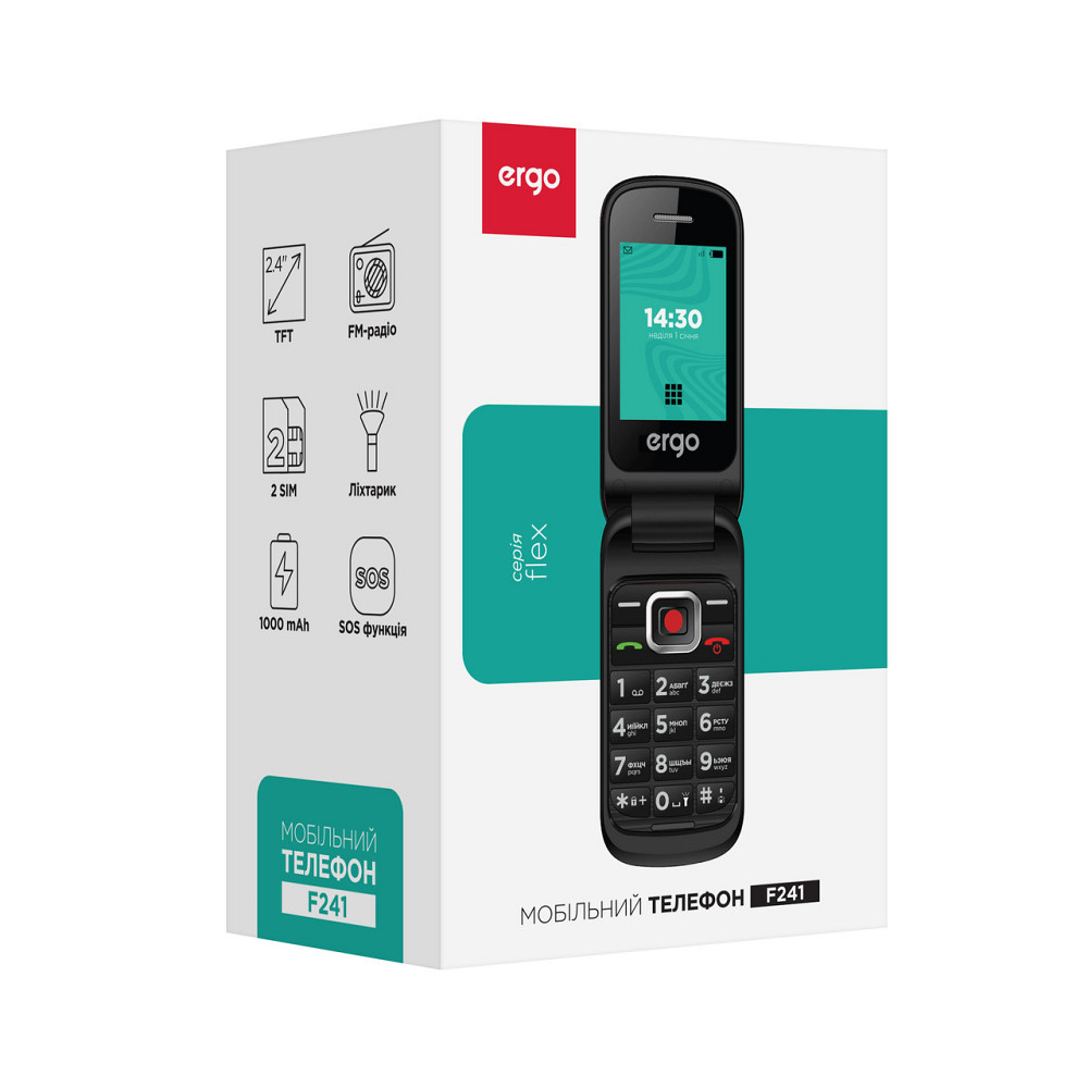 Мобільний телефон ERGO F241 Dual Sim Black (6906376) Київ - фото 3
