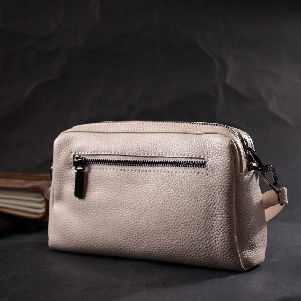 Сумка-клатч для жінок із м'якої натуральної шкіри Vintage 22376 Біла Київ - фото 9