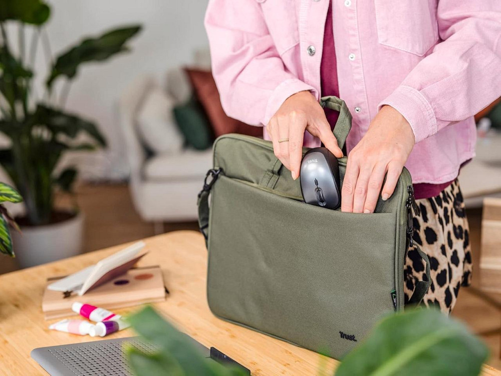 Мышь Trust Yuki 25335 черная бесшумная беспроводная амбидекстрная 800/1600 DPI USB приемник батарея в Киев - изображение 2