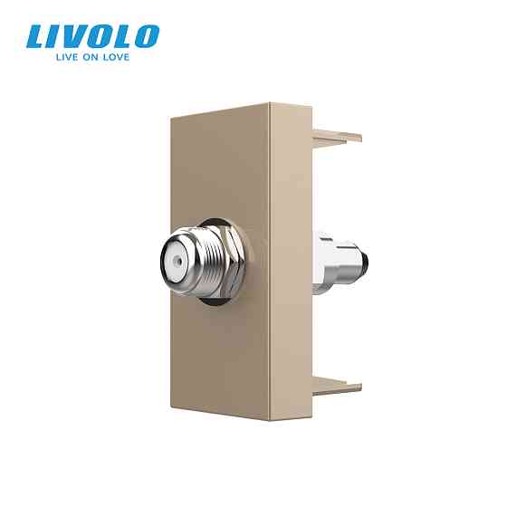 LIVOLO Супутникова розетка SAT LIVOLO, золота, модуль 0.5 поста, для ресивера / антени (VL-FCSL Коломия