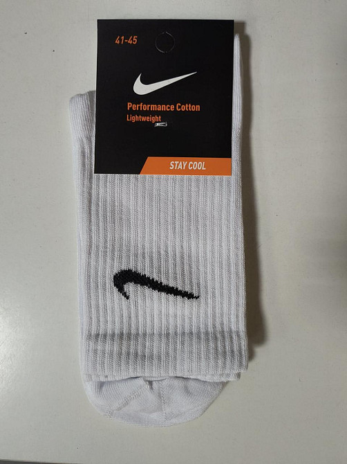 Набір якісних чоловічих бавовняних шкарпеток 3 штук Nike 3 Київ - фото 3
